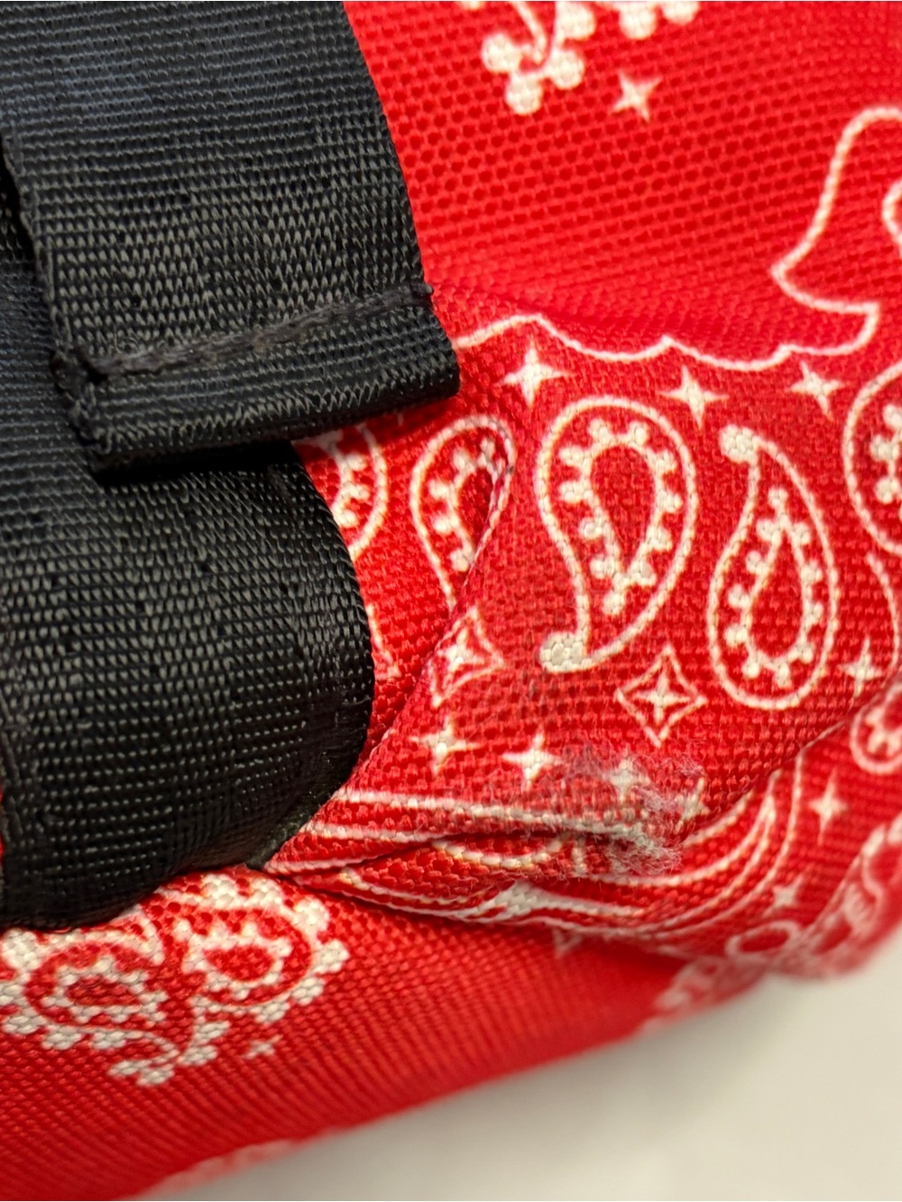 SPRAYGROUND Red Bandana Print Drawstring Backpack - Picture 8 of 16